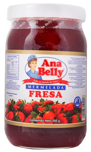 Ana Belly Mermelada Fresa 550g